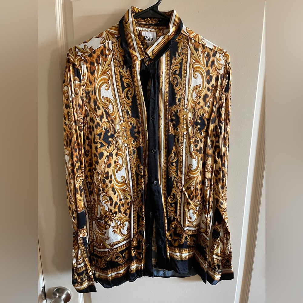 Classic Barroco Leopard Zara Button Shirt